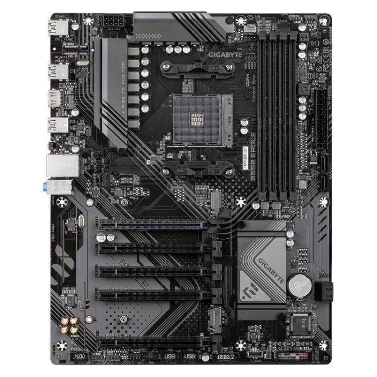 GIGABYTE - B550 EAGLE Placa base - Procesadores AMD Ryzen serie 5000 G, VRM de 10+3+1 fases, hasta 3200 MHz DDR4, 1xPCIe 4.0 + 1