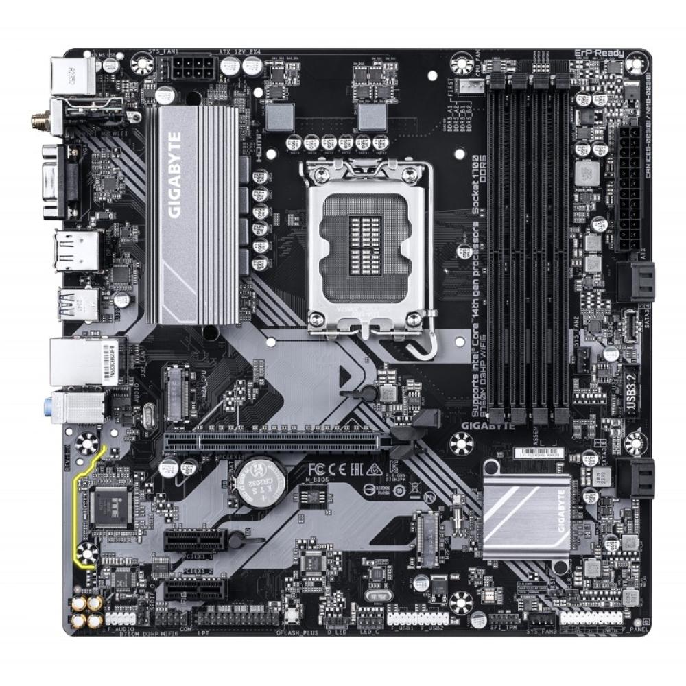 GIGABYTE - B760M D3HP WIFI6 Placa base - Compatible con procesadores Intel Core 14ª generación, VRM digital de 4+1+1 fases, hast
