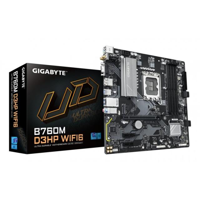 GIGABYTE - B760M D3HP WIFI6 Placa base - Compatible con procesadores Intel Core 14ª generación, VRM digital de 4+1+1 fases, hast
