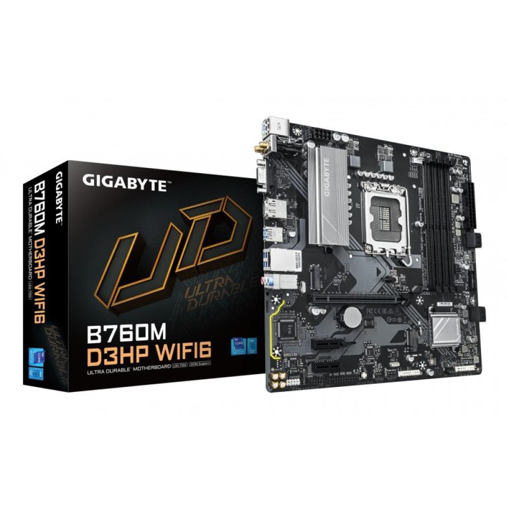 GIGABYTE - B760M D3HP WIFI6 Placa base - Compatible con procesadores Intel Core 14ª generación, VRM digital de 4+1+1 fases, hast
