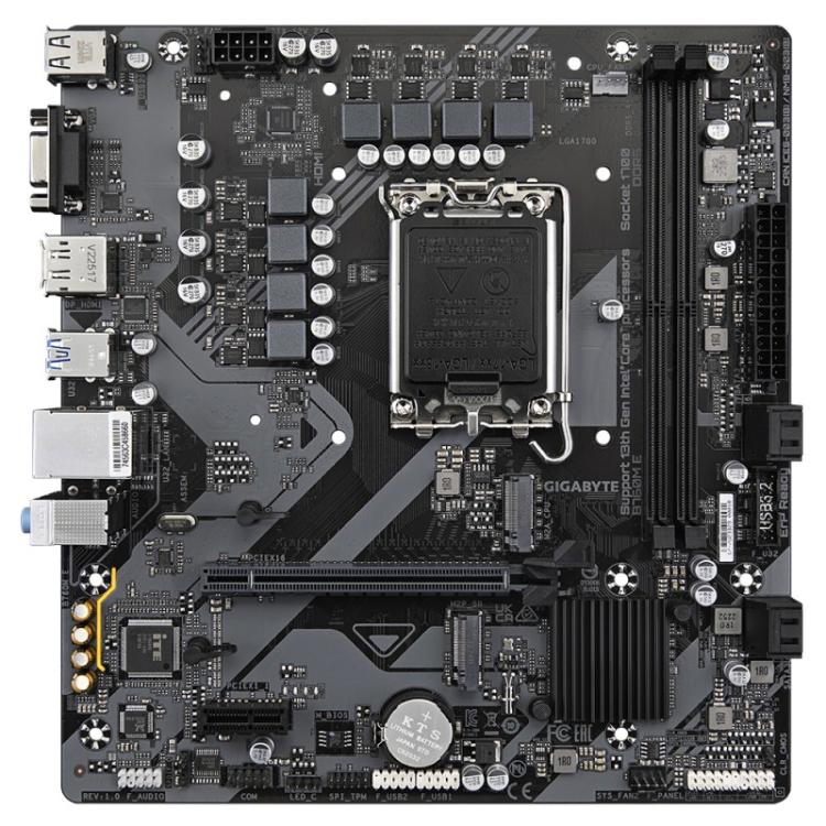 GIGABYTE - B760M E Placa base - Compatible con procesadores Intel Core 14ª generación, VRM de 6+1+1 fases, hasta 7200 MHz DDR5 (