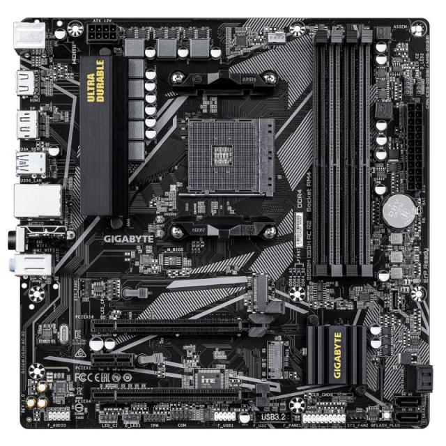 GIGABYTE - B550M DS3H AC R2 Placa base - Procesadores AMD Ryzen 5000, VRM de 5+3 fases, hasta 4733 MHz DDR4 (O.C.), 1x M.2 PCIe