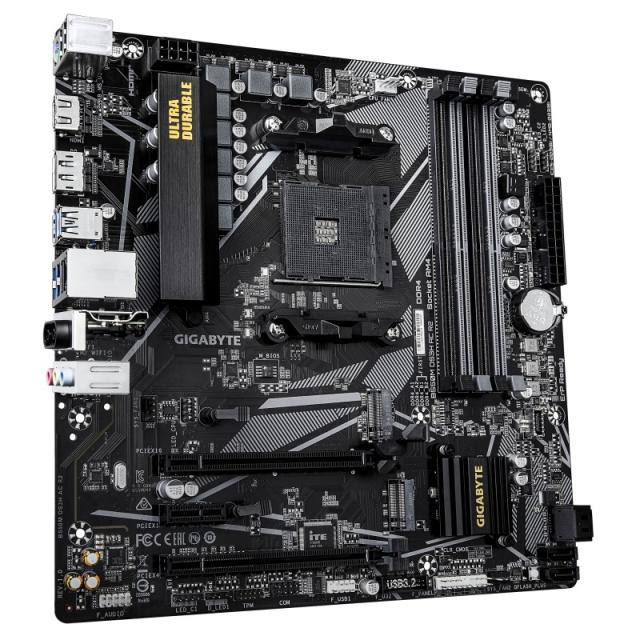 GIGABYTE - B550M DS3H AC R2 Placa base - Procesadores AMD Ryzen 5000, VRM de 5+3 fases, hasta 4733 MHz DDR4 (O.C.), 1x M.2 PCIe