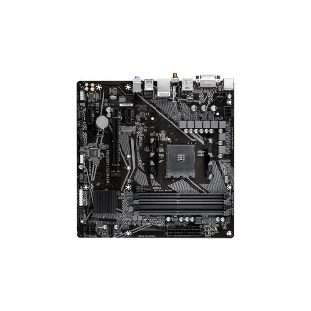 GIGABYTE - A520M DS3H AC Placa Base - Procesadores AMD Ryzen Serie 5000, VRM de 5+3 fases, hasta 4733 MHz DDR5 (OC), 1xPCIe 3.0