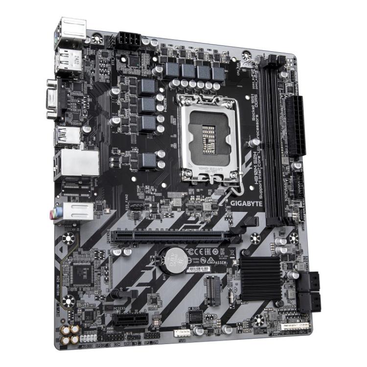 GIGABYTE - H810M S2H Placa base - Procesadores Intel Core Ultra (Serie 2), VRM de 4+1+2 fases, hasta 6400 MHz DDR5, 1xPCIe 4.0 M