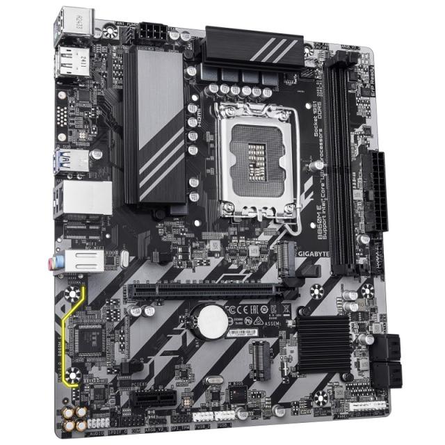 GIGABYTE - B860M E Placa Base - Procesadores Intel Core Ultra Series, VRM de 4+1+2 fases, hasta 8800MHz DDR5 (O.C), 2xPCIe 4.0 M