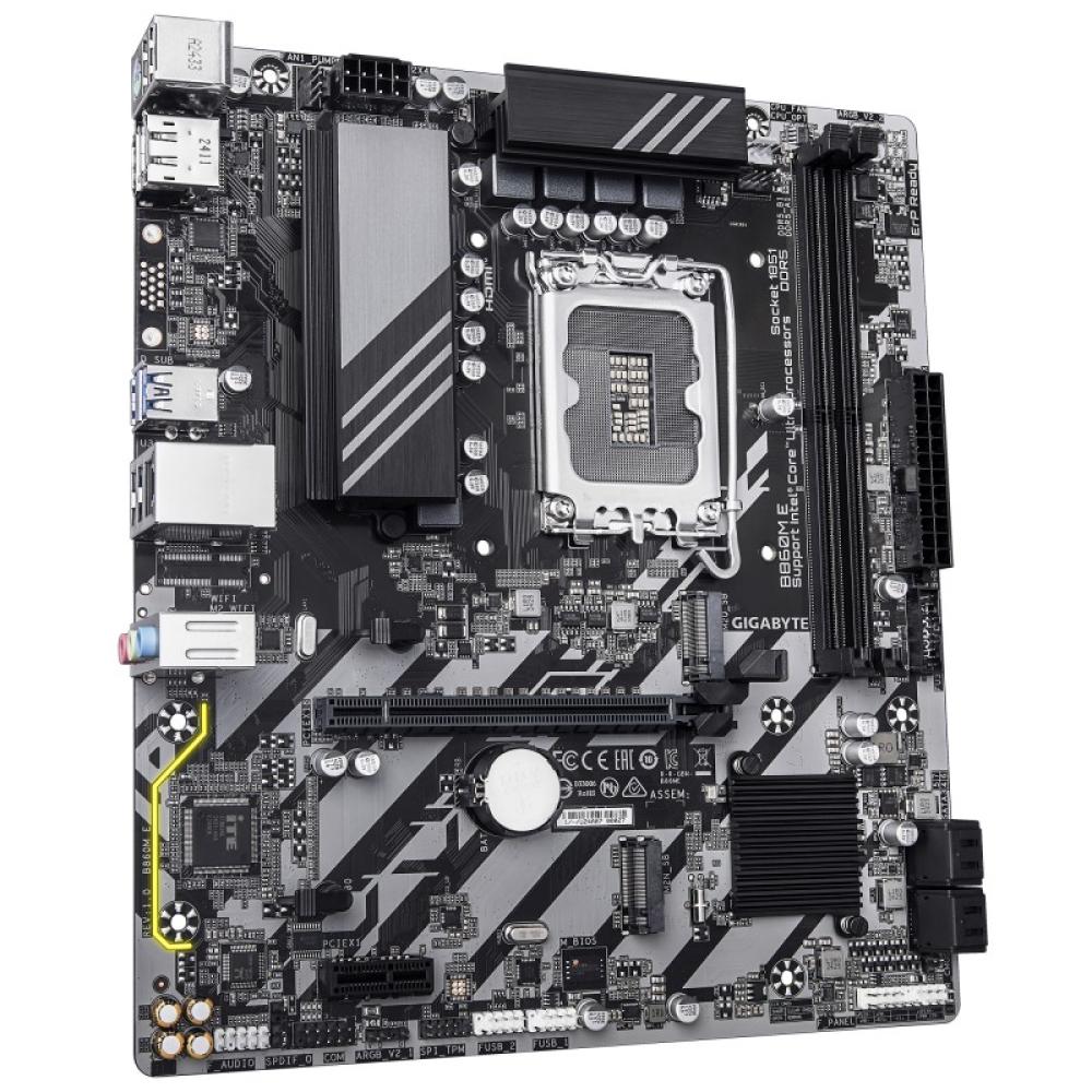GIGABYTE - B860M E Placa Base - Procesadores Intel Core Ultra Series, VRM de 4+1+2 fases, hasta 8800MHz DDR5 (O.C), 2xPCIe 4.0 M