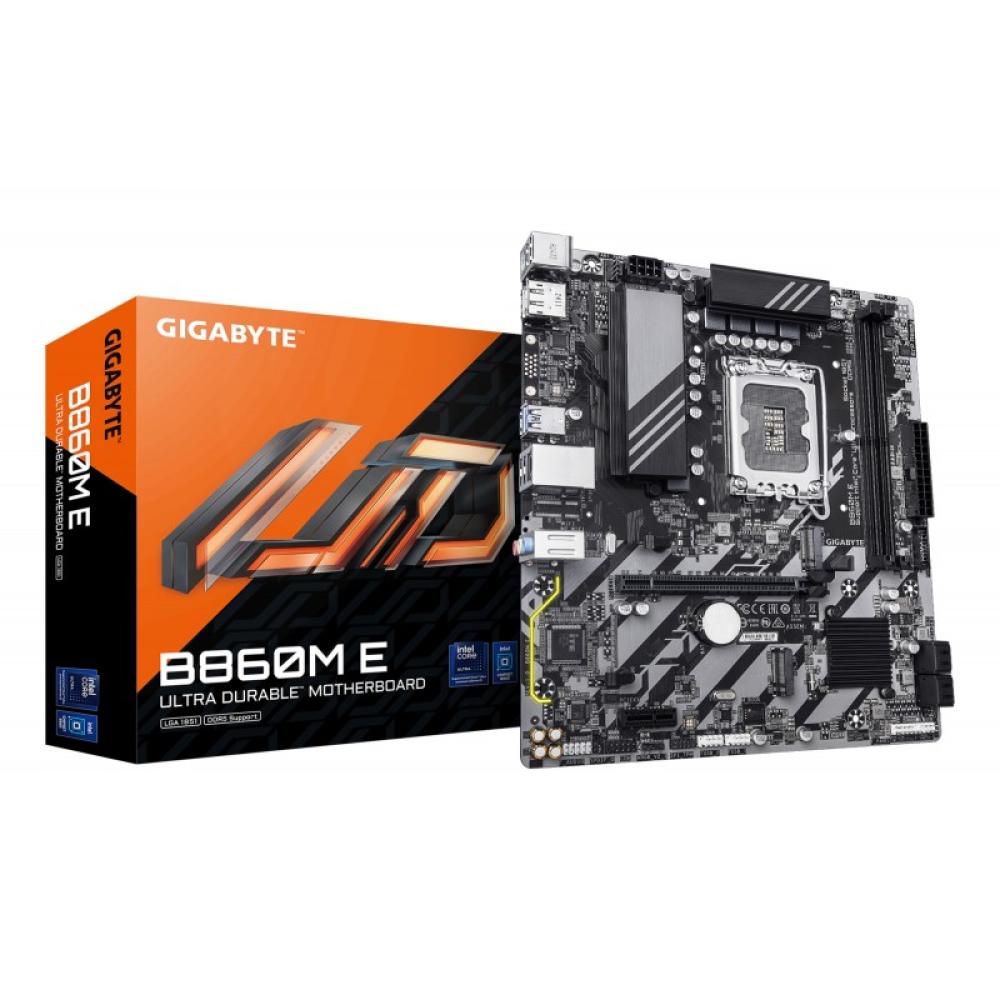 GIGABYTE - B860M E Placa Base - Procesadores Intel Core Ultra Series, VRM de 4+1+2 fases, hasta 8800MHz DDR5 (O.C), 2xPCIe 4.0 M
