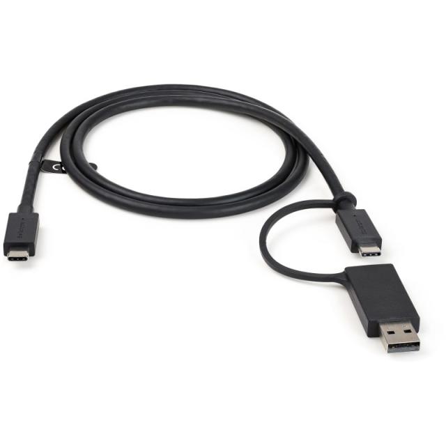 StarTech.com - Cable USB-C de 1m con Llave Adaptador (Dongle) a USB-A - Cable Híbrido USB Tipo C a USBC (10Gbps y PD de 100W) o