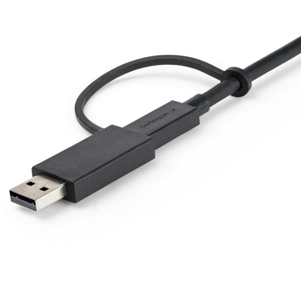 StarTech.com - Cable USB-C de 1m con Llave Adaptador (Dongle) a USB-A - Cable Híbrido USB Tipo C a USBC (10Gbps y PD de 100W) o