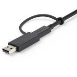 StarTech.com - Cable USB-C de 1m con Llave Adaptador (Dongle) a USB-A - Cable Híbrido USB Tipo C a USBC (10Gbps y PD de 100W) o