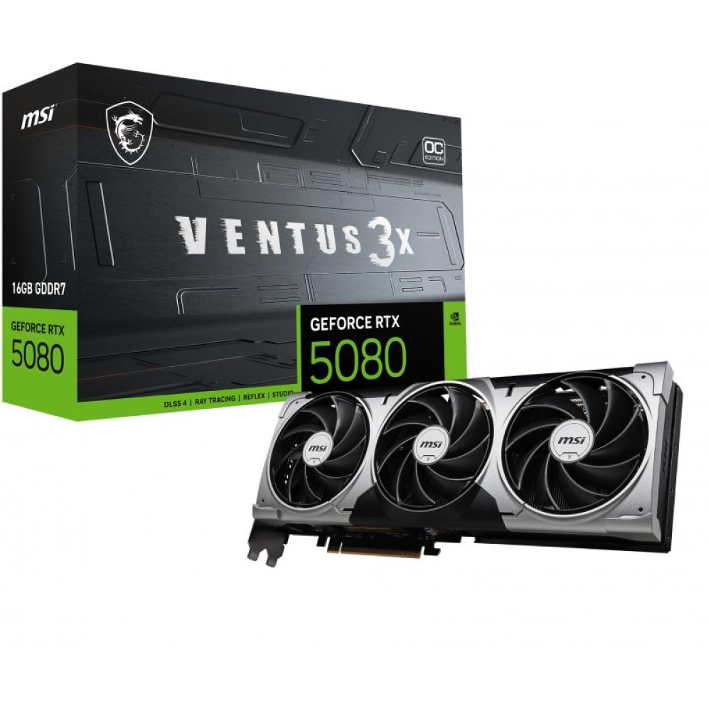 MSI - VENTUS GeForce RTX5080 16G 3X OC NVIDIA GeForce RTX 5080 16 GB GDDR7