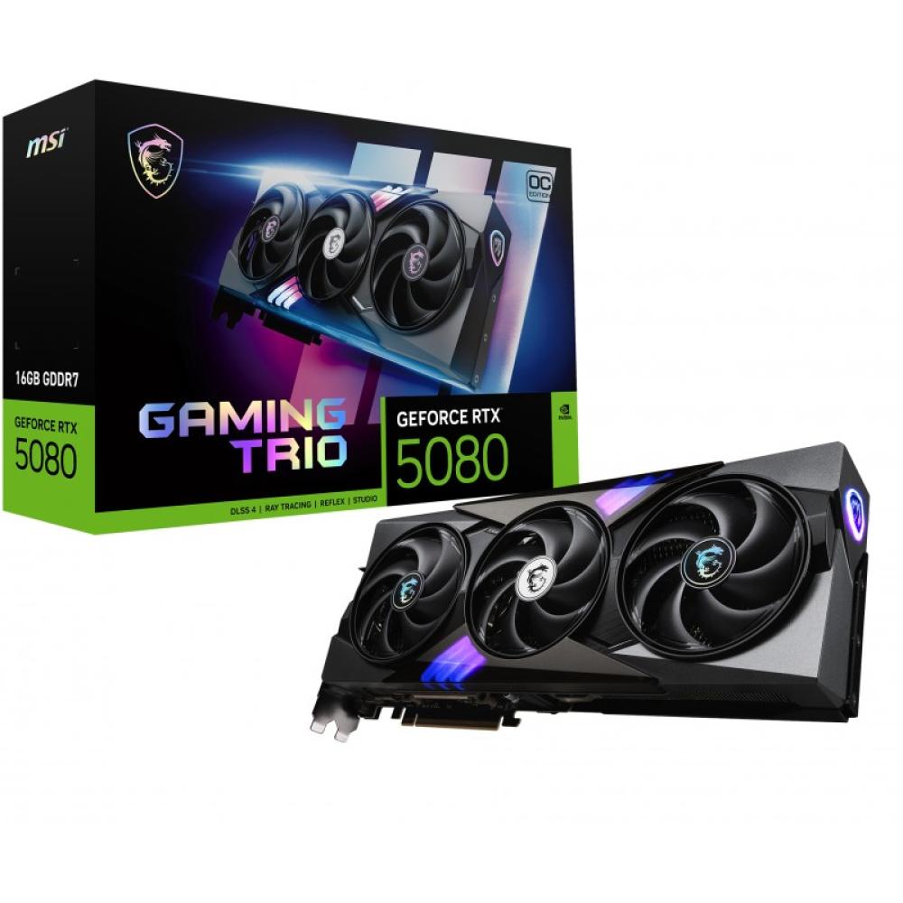 MSI - GAMING GEFORCE RTX 5080 16G TRIO OC tarjeta gráfica NVIDIA 16 GB GDDR7