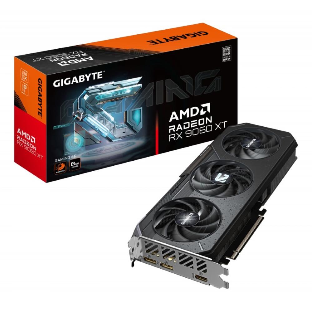 GIGABYTE - Radeon RX 9060 XT GAMING 8G Tarjeta Gráfica - 8GB GDDR6, 128bit, PCI-E 5.0, 3130 MHz Frecuencia del núcleo, 2 x Displ