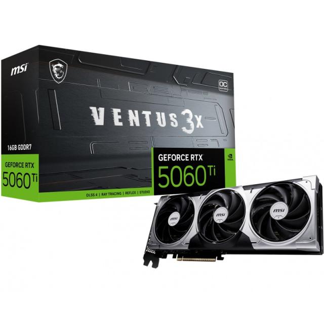 MSI - VENTUS GeForce RTX 5060 TI 16G 3X OC NVIDIA 16 GB GDDR7