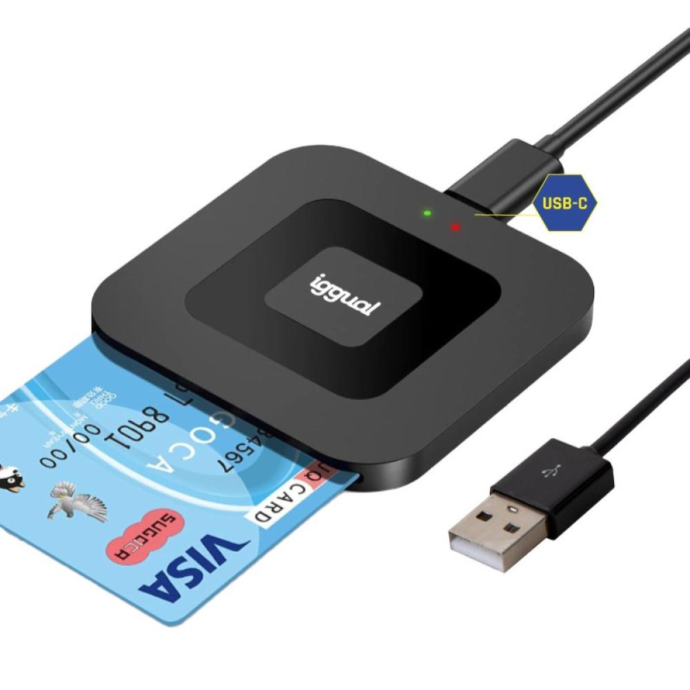 iggual - Lector DNI SIP tarjetas ID USB-A / tipo C