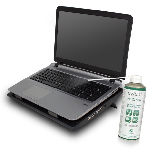 Ewent - EW5601 kit de limpieza para computadora Lugares difíciles de alcanzar Limpiador de aire comprimido para limpieza de equi