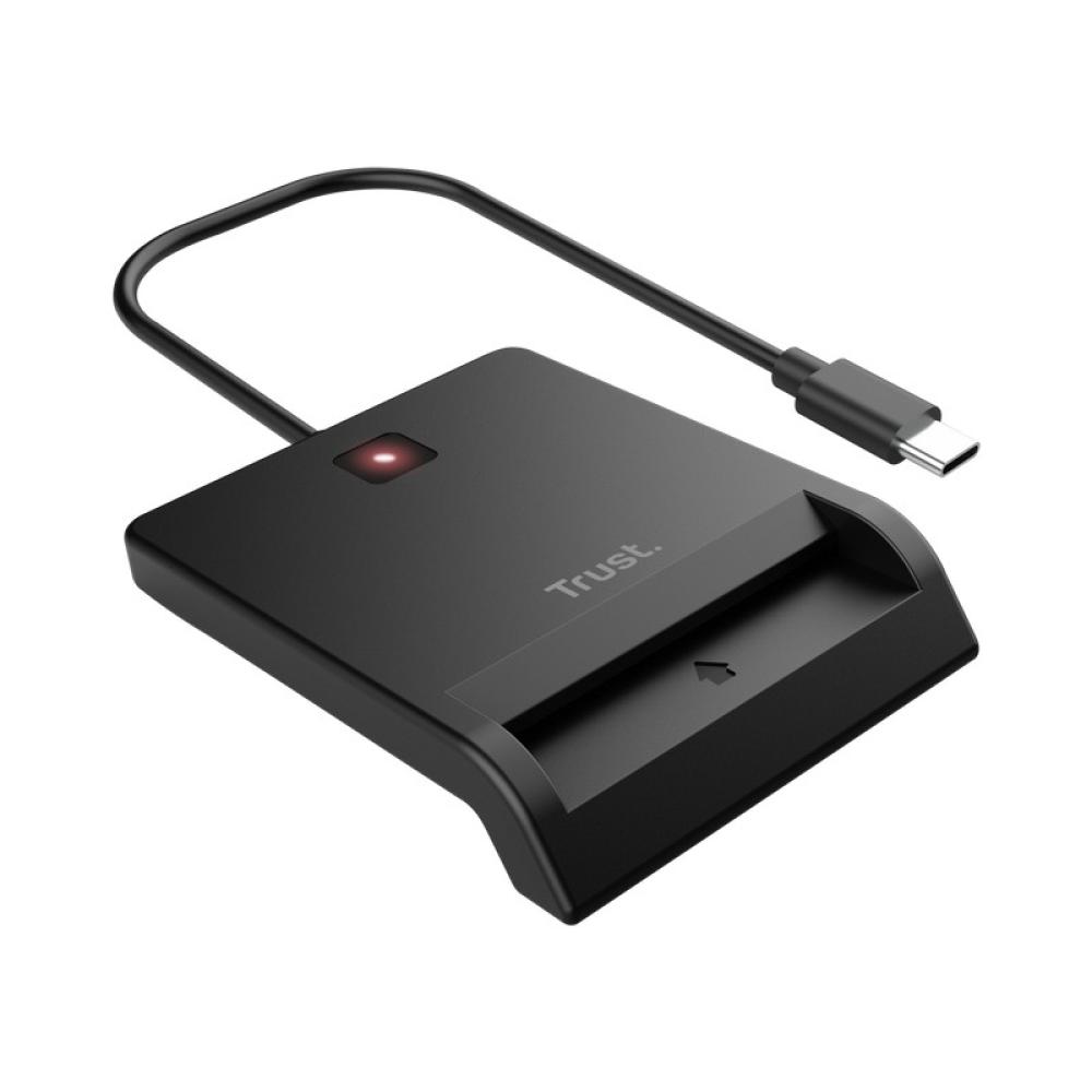 Trust - 26253 lector de tarjeta inteligente Interior USB Tipo C Negro