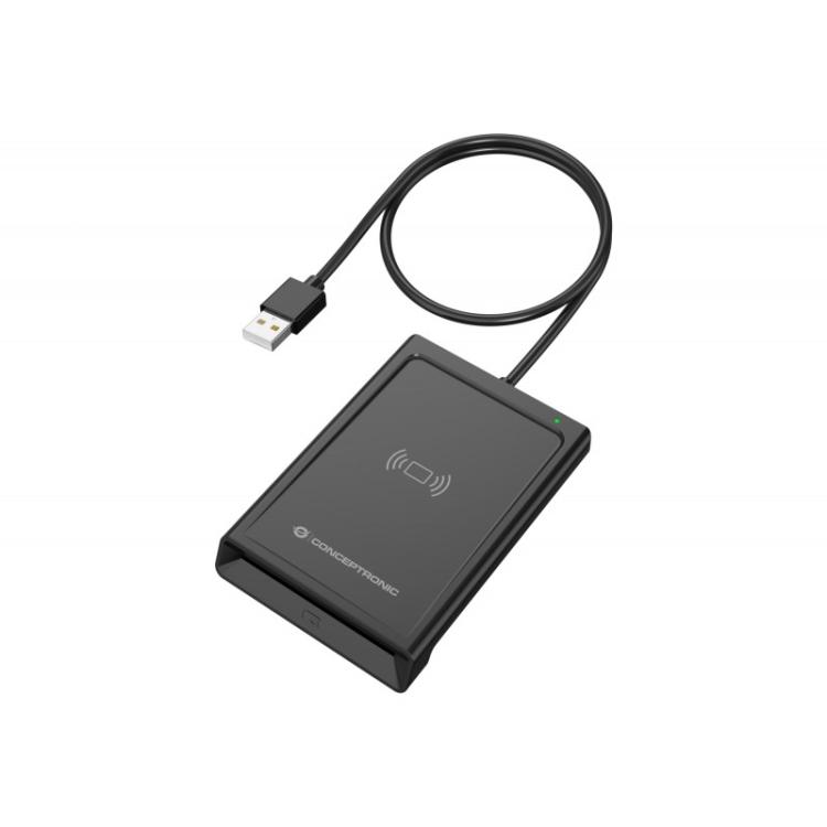 Conceptronic - BIAN11B lector de tarjeta inteligente Interior USB USB 2.0 Negro