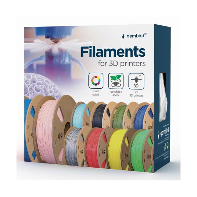 Gembird - 3DP-PLA1.75-01-B material de impresión 3d Ácido poliláctico (PLA) Azul 1,4 kg