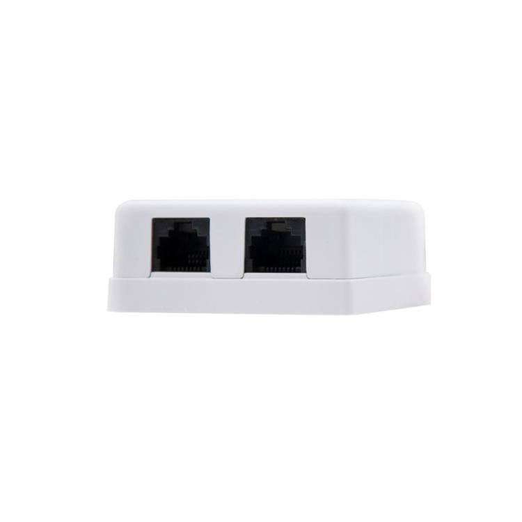 Nanocable - ROSETA DE SUPERFICIE PARA RJ45 CAT.6 2 TOMAS, BLANCO