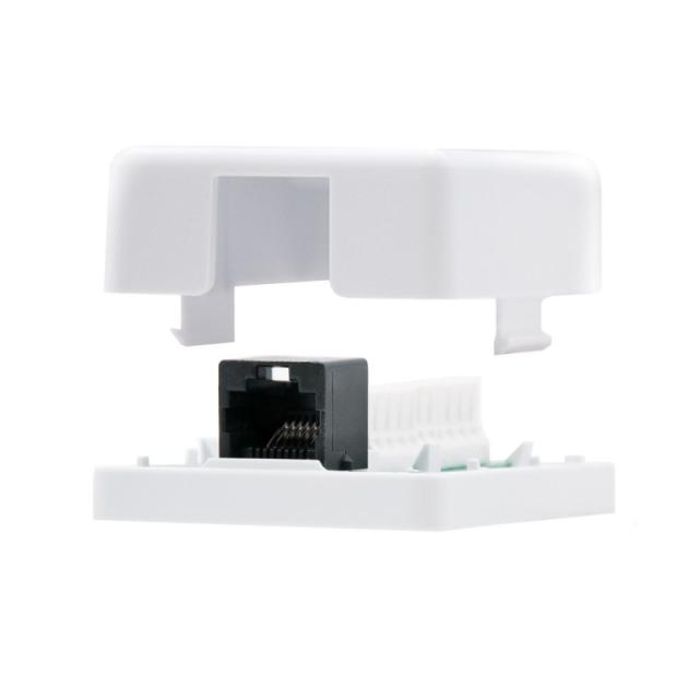 Nanocable - ROSETA DE SUPERFICIE PARA RJ45 CAT.6 1 TOMA, BLANCO