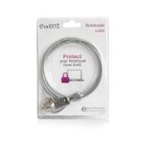 Ewent - EW1241 cable antirrobo Plata 1,5 m