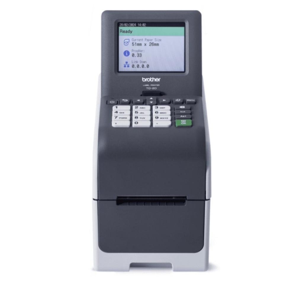 Brother - TD-2350DSA203 impresora de etiquetas Térmica directa 203 x 203 DPI 152 mm/s Inalámbrico y alámbrico Ethernet Wifi Blue