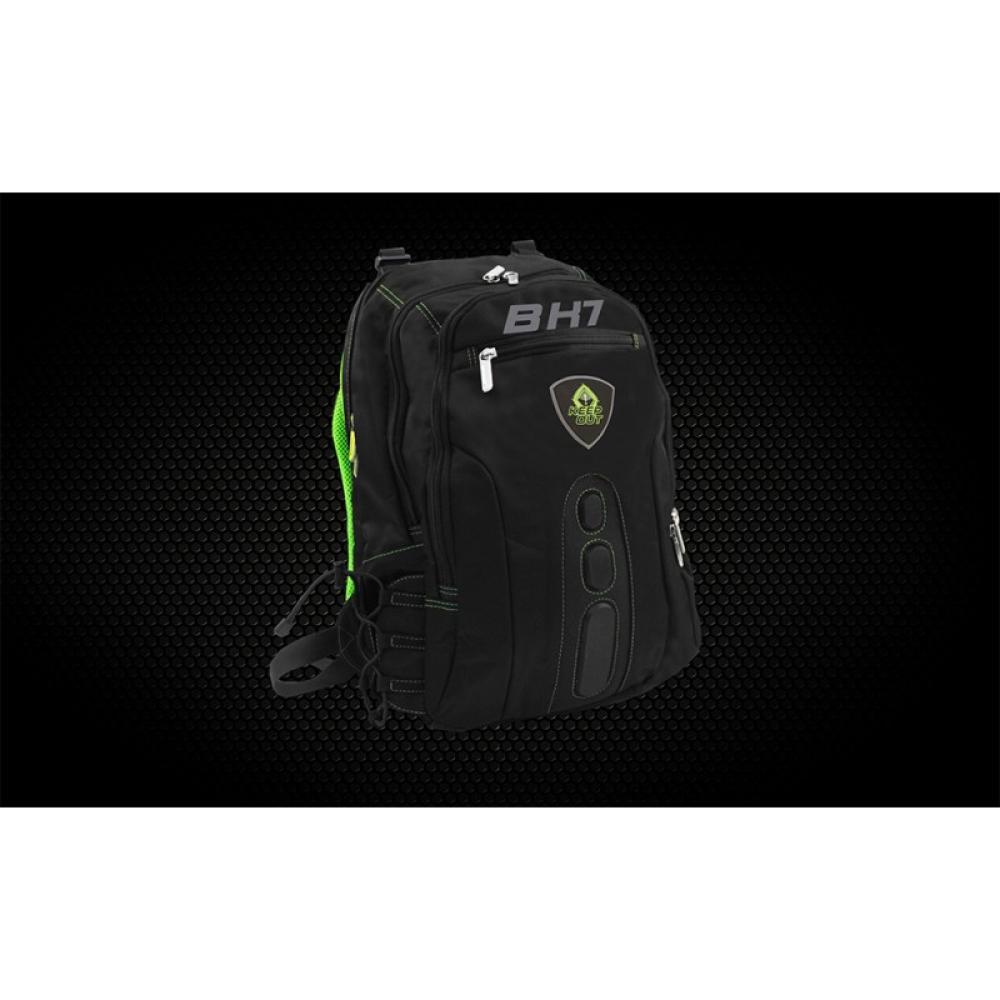 KeepOut - BK7G mochila Negro, Verde Nylon