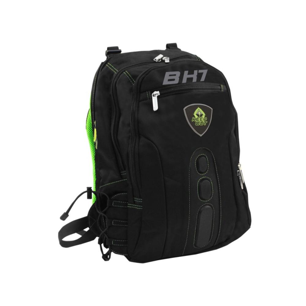 KeepOut - BK7G mochila Negro, Verde Nylon