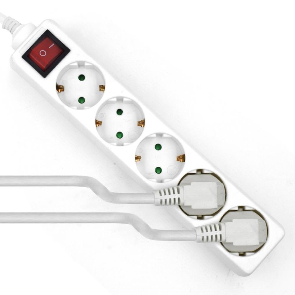 Ewent - EW3916 base múltiple 1,5 m 5 salidas AC Interior Blanco
