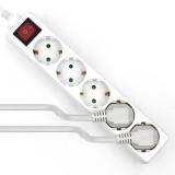 Ewent - EW3916 base múltiple 1,5 m 5 salidas AC Interior Blanco