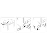 Ewent - EW1242 cable antirrobo Negro, Acero inoxidable 1,5 m