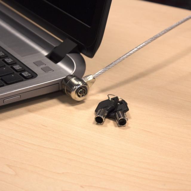 Ewent - EW1242 cable antirrobo Negro, Acero inoxidable 1,5 m