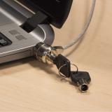 Ewent - EW1242 cable antirrobo Negro, Acero inoxidable 1,5 m