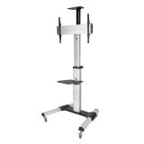 TooQ - FS1870M-B signage display mount 94 cm (37") Negro, Plata