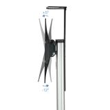 TooQ - FS1870M-B signage display mount 94 cm (37") Negro, Plata