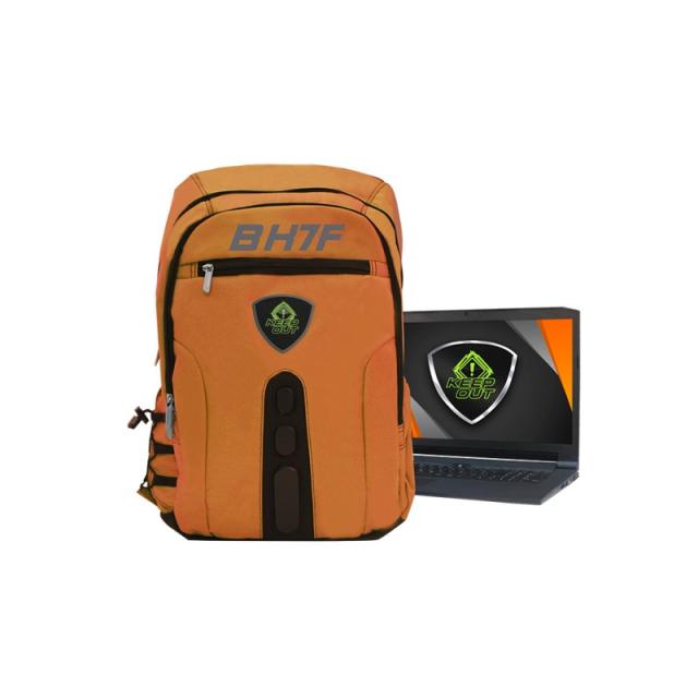 KeepOut - BK7F mochila Negro, Naranja Imitación piel, Nylon - BK7FO