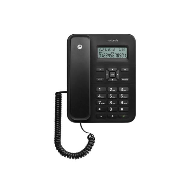 Motorola - CT202 Teléfono analógico Identificador de llamadas Negro