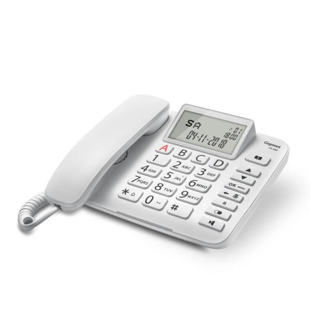Gigaset - DL380 Teléfono analógico Blanco Identificador de llamadas