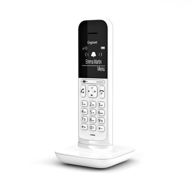 Gigaset - CL390 Teléfono DECT/analógico Identificador de llamadas Blanco