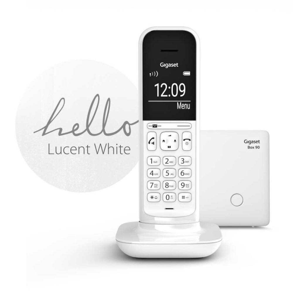 Gigaset - CL390 Teléfono DECT/analógico Identificador de llamadas Blanco