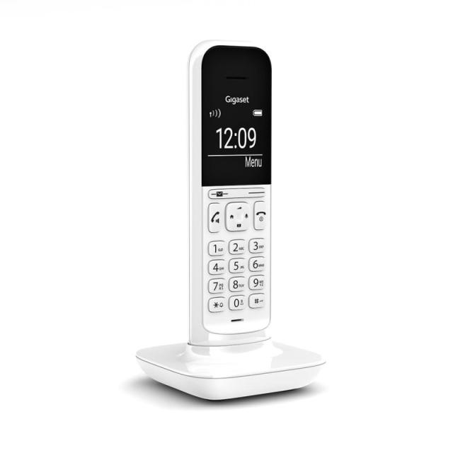 Gigaset - CL390 Teléfono DECT/analógico Identificador de llamadas Blanco