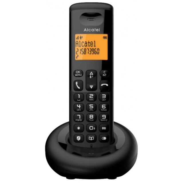 Alcatel - E160 Teléfono DECT Identificador de llamadas Negro