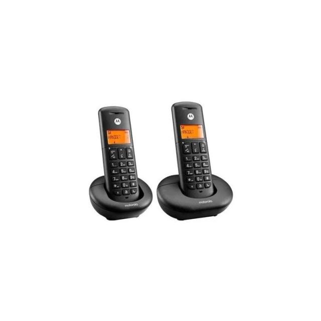 Motorola - MOTOROLA TELEFONO INALAMBRICO E202 NEGRO DECT DUO DIGITAL KIT DOS UNIDADES