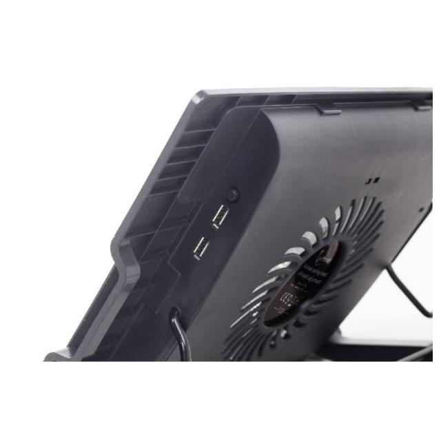 Gembird - NBS-1F17T-01 almohadilla fría 43,2 cm (17") 1500 RPM Negro