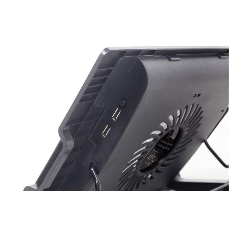 Gembird - NBS-1F17T-01 almohadilla fría 43,2 cm (17") 1500 RPM Negro