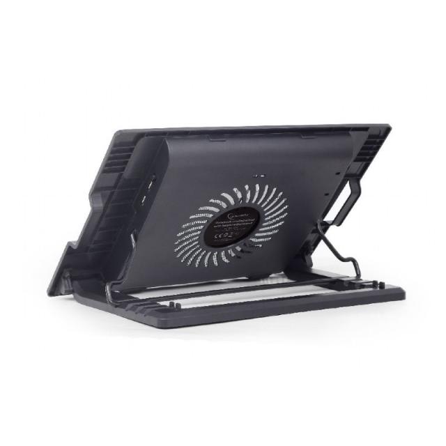 Gembird - NBS-1F17T-01 almohadilla fría 43,2 cm (17") 1500 RPM Negro