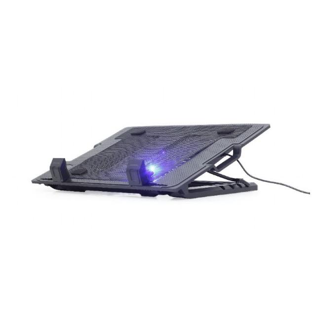 Gembird - NBS-1F17T-01 almohadilla fría 43,2 cm (17") 1500 RPM Negro