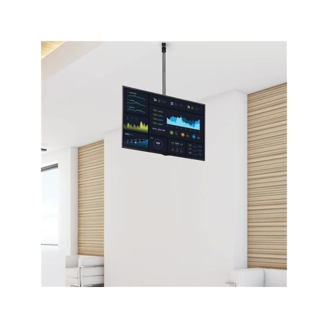 StarTech.com - Soporte de Techo para TV - Soporte Universal de Cielo Raso para TV con Mástil Telescópico Largo Ajustable - Sopor
